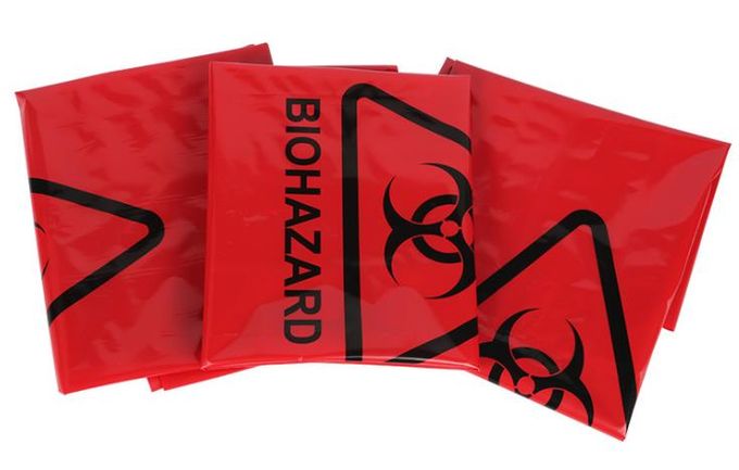Biohazard-ansteckende überschüssige Tasche EVP für COVID - 19 Wegwerfabfall-Taschen-Stärke 5 Mil-Länge 86 cm-Breite 70cm