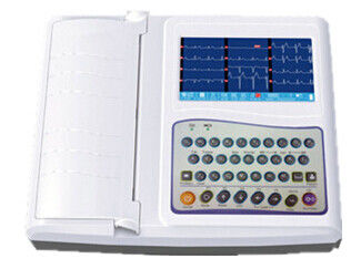 12 Kanal Ecg-Maschine 7 Zoll-Elektrokardiogramm-Ausrüstung mit voller Tastatur