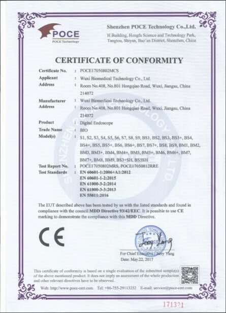 China Wuxi Biomedical Technology Co., Ltd. Zertifizierungen
