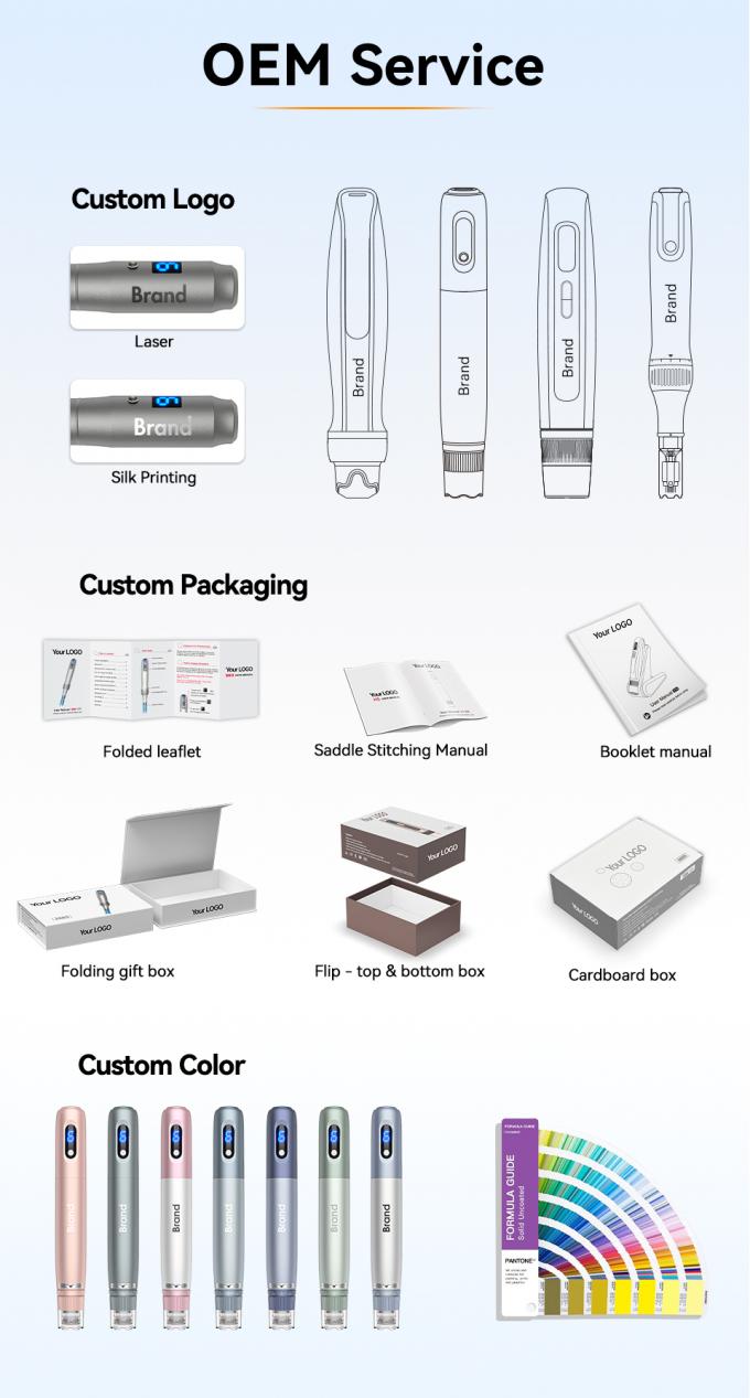 Original Marke Hydra Pen H5 MicroNeedling Derma Pen mit EMS verstellbarer Serumausgabe MTS Verringern Narben feine Linien Falten 8